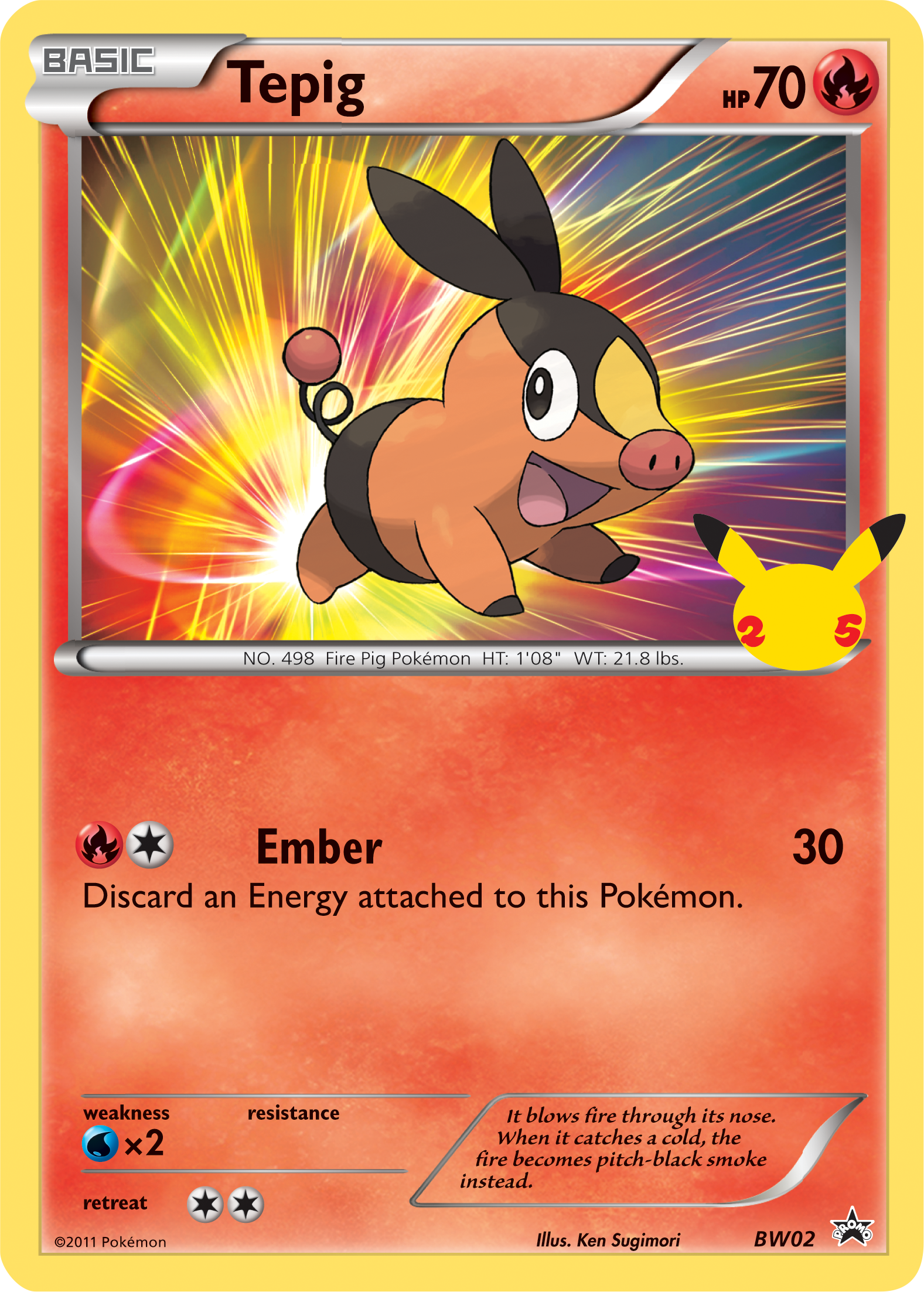 Tepig (BW02) (Jumbo Card) [First Partner Pack] | Pegasus Games WI