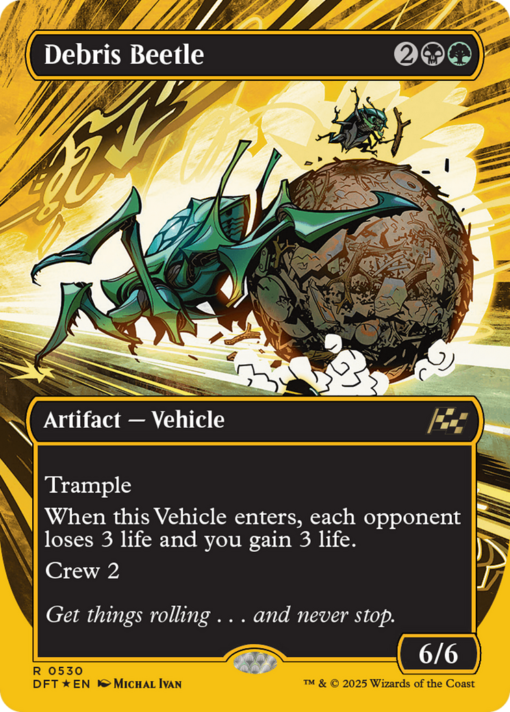 Debris Beetle (Borderless) (First-Place Foil) [Aetherdrift] | Pegasus Games WI