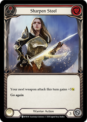 Sharpen Steel (Red) [U-WTR141] (Welcome to Rathe Unlimited)  Unlimited Rainbow Foil | Pegasus Games WI