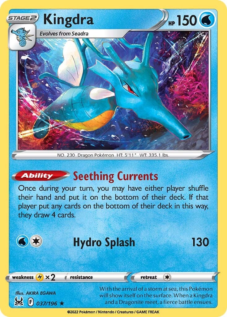 Kingdra (037/196) (Theme Deck Exclusive) [Sword & Shield: Lost Origin] | Pegasus Games WI