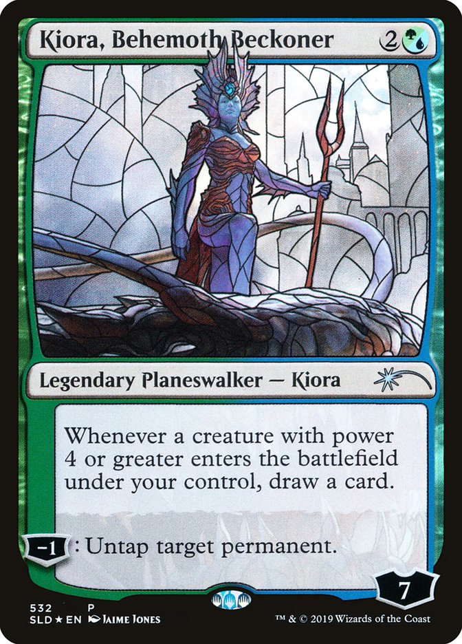 Kiora, Behemoth Beckoner (Stained Glass) [Secret Lair Drop Promos] | Pegasus Games WI