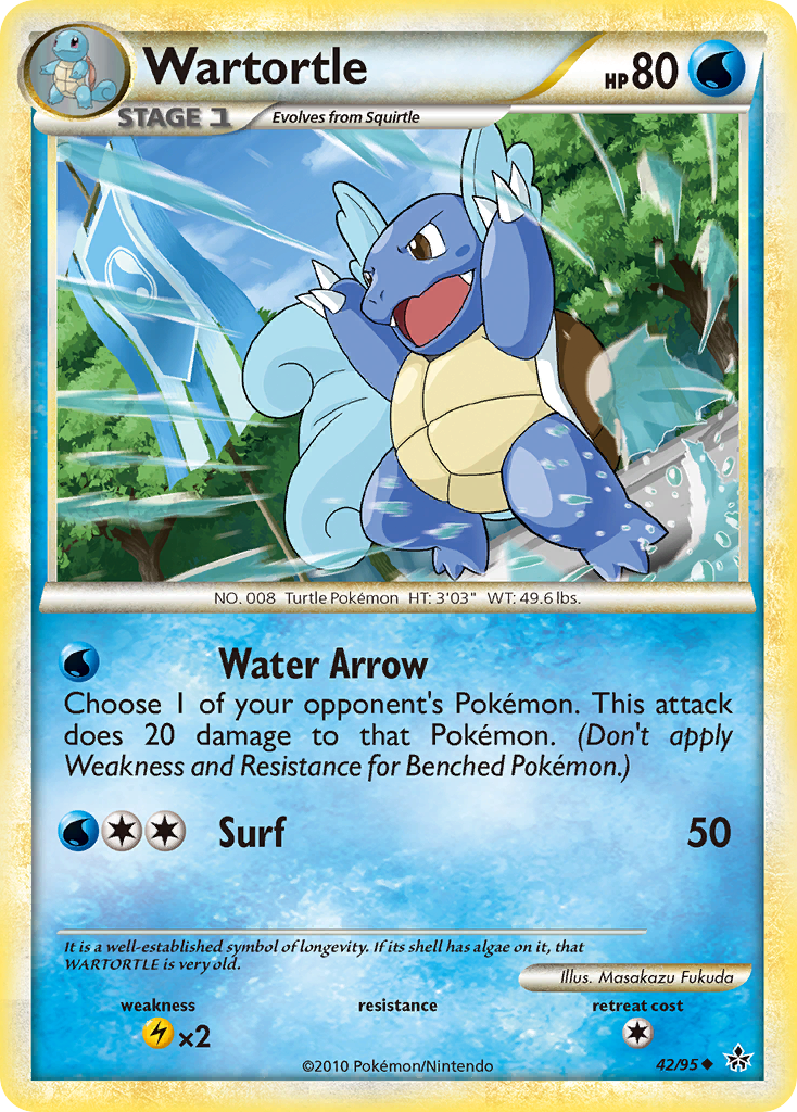 Wartortle (42/95) [HeartGold & SoulSilver: Unleashed] | Pegasus Games WI