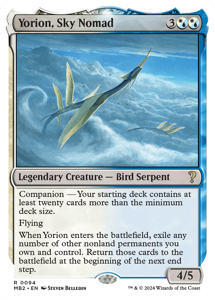 Yorion, Sky Nomad (White Border) [Mystery Booster 2] | Pegasus Games WI