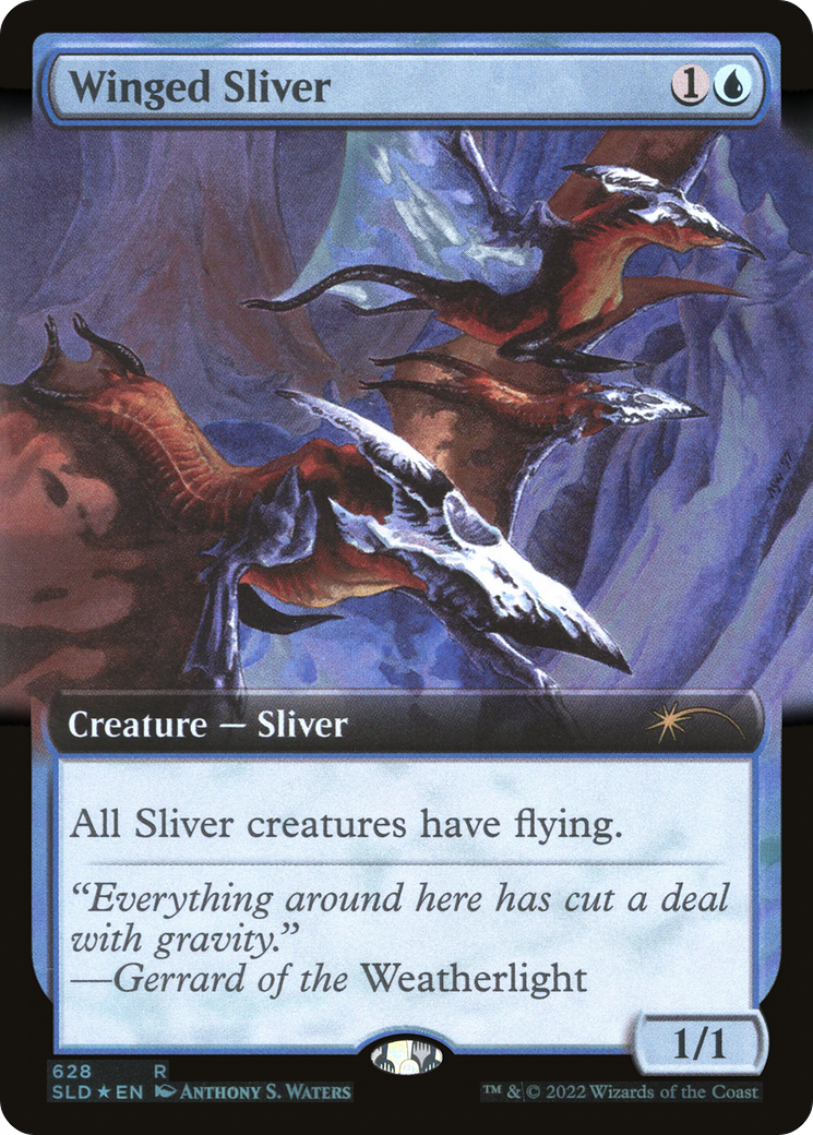 Winged Sliver (Extended Art) [Secret Lair Drop Promos] | Pegasus Games WI