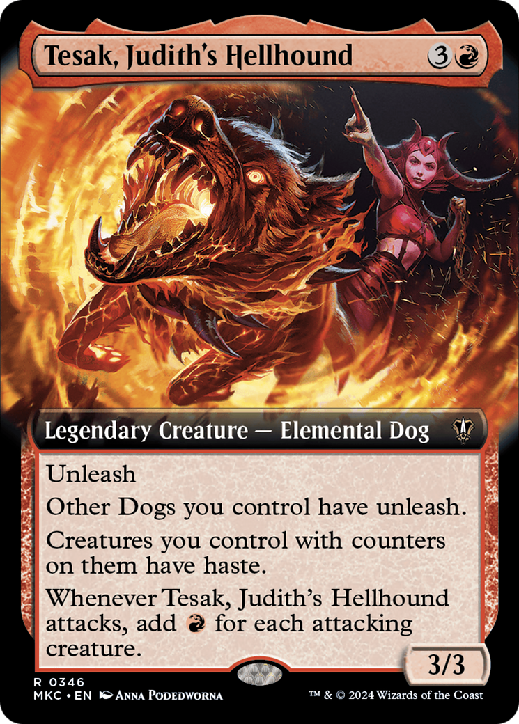 Tesak, Judith's Hellhound (Extended Art) [Murders at Karlov Manor Commander] | Pegasus Games WI