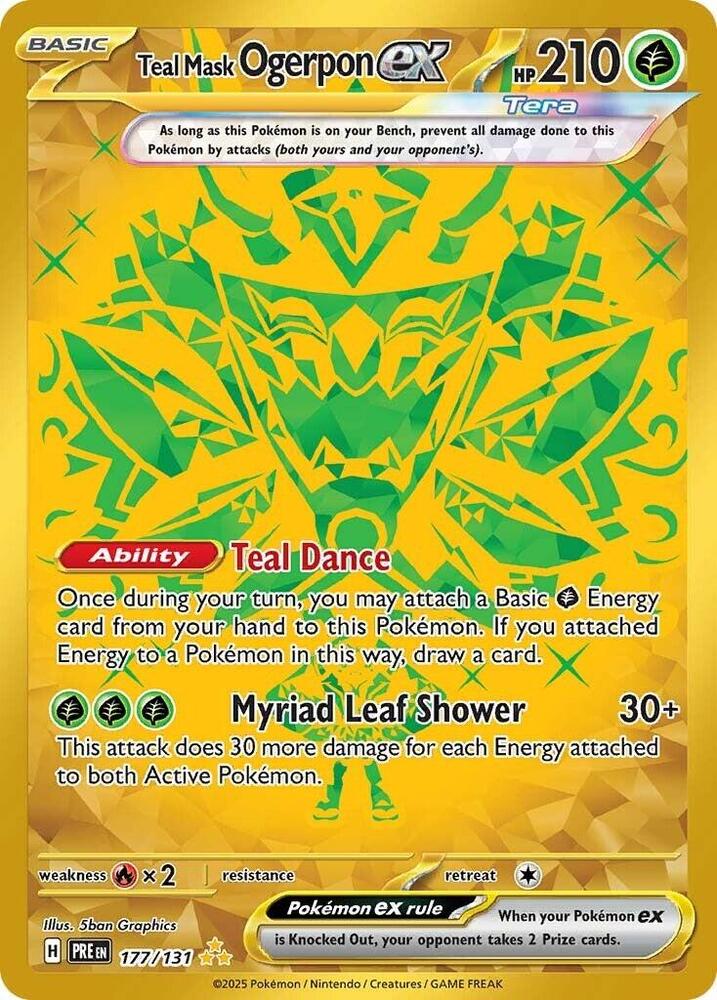 Teal Mask Ogerpon ex (177/131) [Scarlet & Violet: Prismatic Evolutions] | Pegasus Games WI