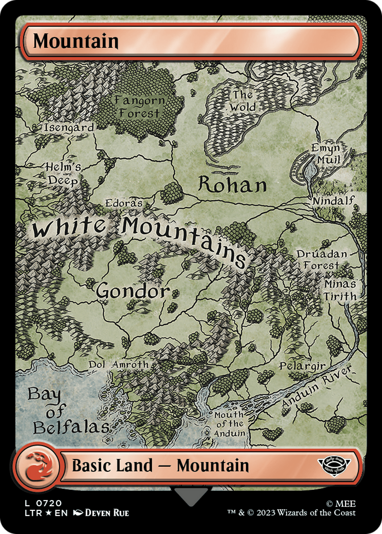 Mountain (720) (Surge Foil) [The Lord of the Rings: Tales of Middle-Earth] | Pegasus Games WI