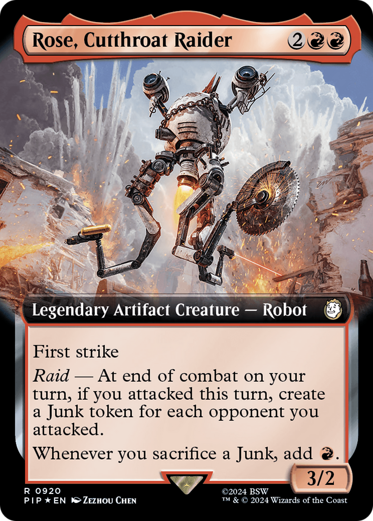 Rose, Cutthroat Raider (Extended Art) (Surge Foil) [Fallout] | Pegasus Games WI