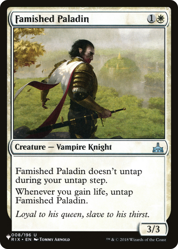 Famished Paladin [The List] | Pegasus Games WI