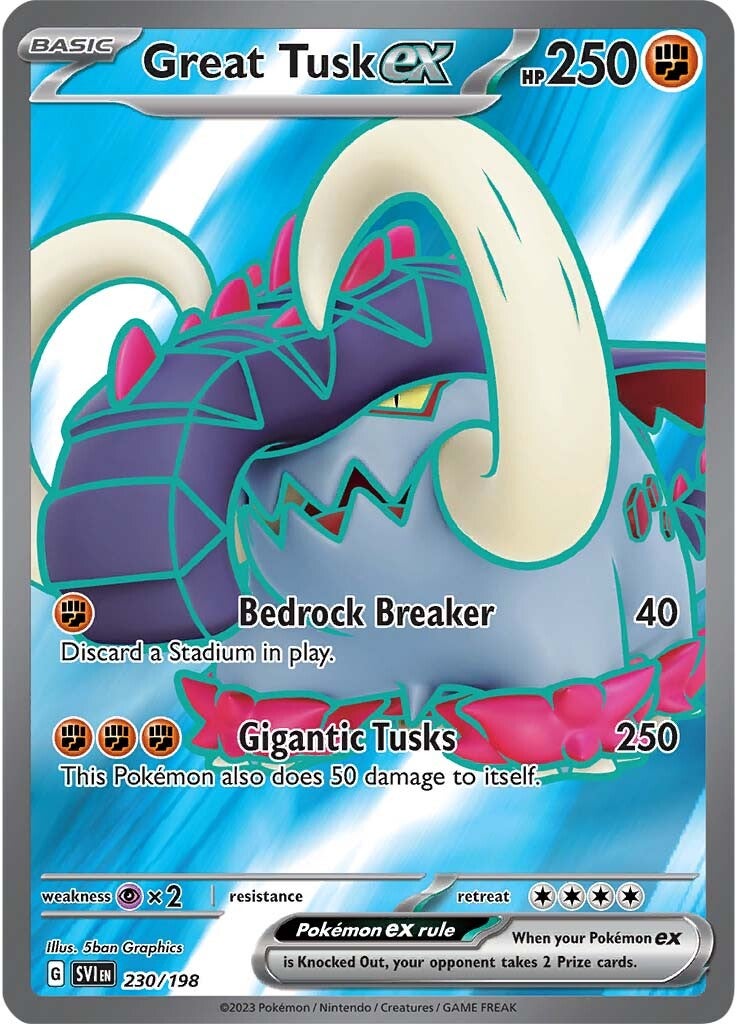 Great Tusk ex (230/198) [Scarlet & Violet: Base Set] | Pegasus Games WI