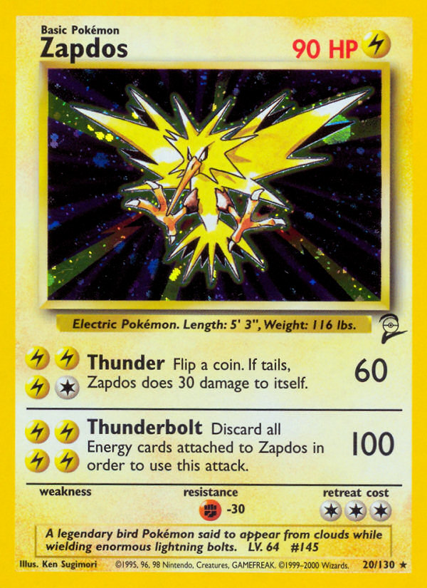 Zapdos (20/130) [Base Set 2] | Pegasus Games WI