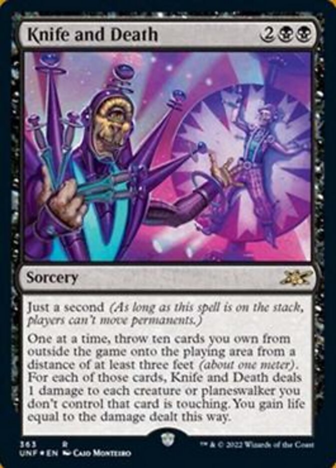 Knife and Death (Galaxy Foil) [Unfinity] | Pegasus Games WI