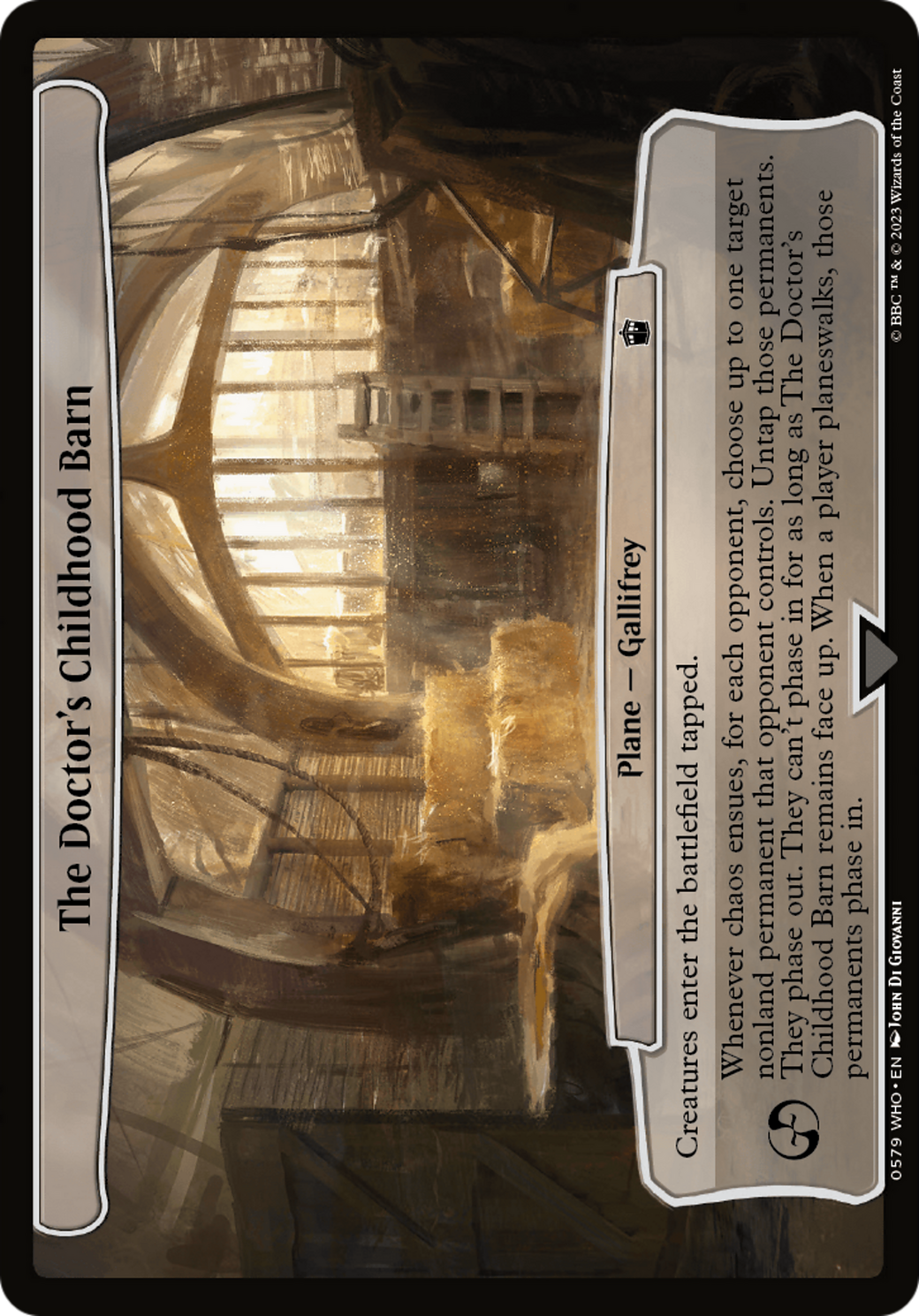 The Doctor's Childhood Barn [Doctor Who] | Pegasus Games WI