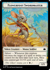 Rabbit // Flowerfoot Swordmaster Double-Sided Token [Bloomburrow Tokens] | Pegasus Games WI