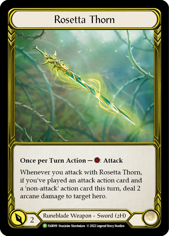 Rosetta Thorn (Golden) [FAB099] (Promo)  Cold Foil | Pegasus Games WI