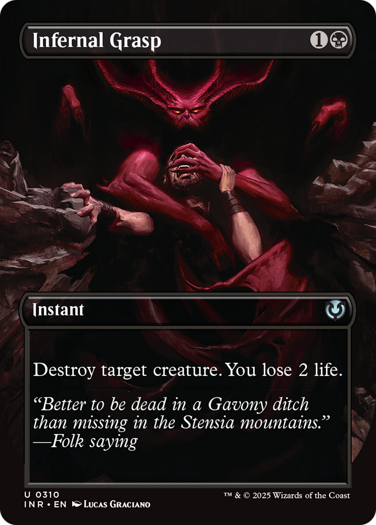 Infernal Grasp (Borderless) [Innistrad Remastered] | Pegasus Games WI