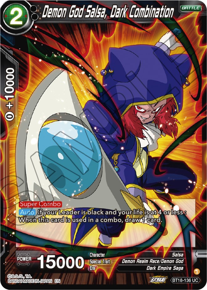 Demon God Salsa, Dark Combination (BT18-136) [Dawn of the Z-Legends] | Pegasus Games WI