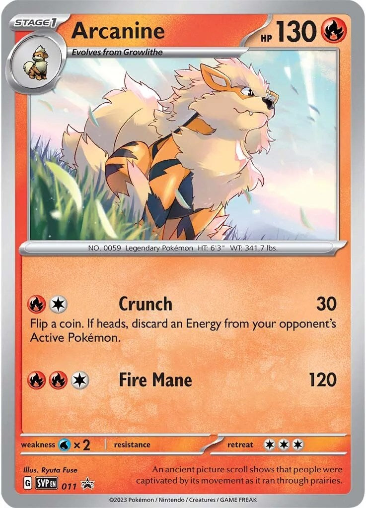 Arcanine (011) [Scarlet & Violet: Black Star Promos] | Pegasus Games WI