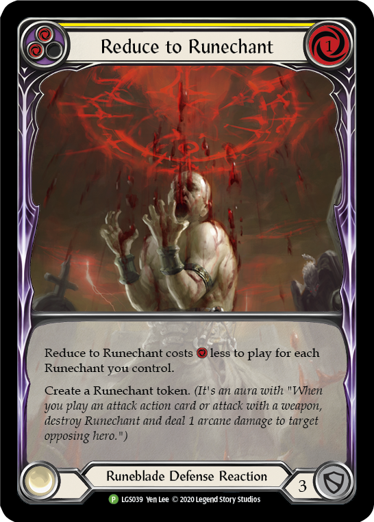 Reduce to Runechant (Yellow) [LGS039] (Promo)  Rainbow Foil | Pegasus Games WI