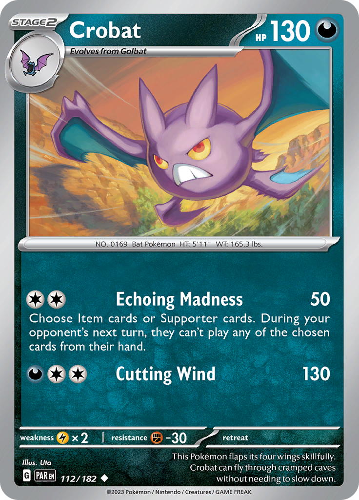 Crobat (112/182) [Scarlet & Violet: Paradox Rift] | Pegasus Games WI