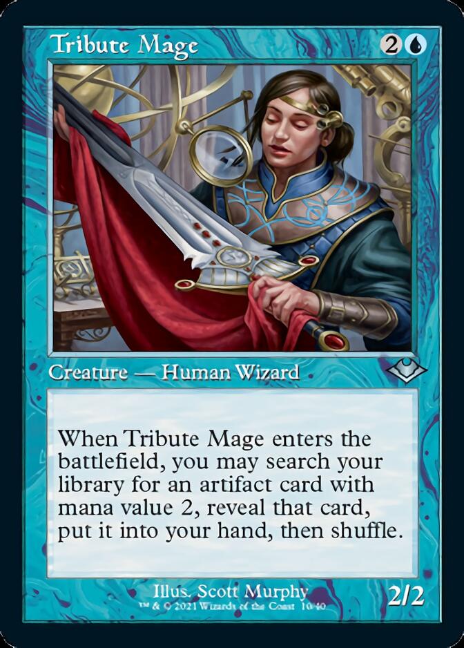 Tribute Mage (Retro Foil Etched) [Modern Horizons] | Pegasus Games WI