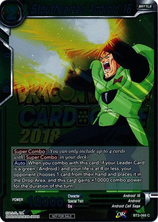 Stouthearted Android 16 (Metallic Foil) (Event Pack 2018) (BT3-068) [Promotion Cards] | Pegasus Games WI