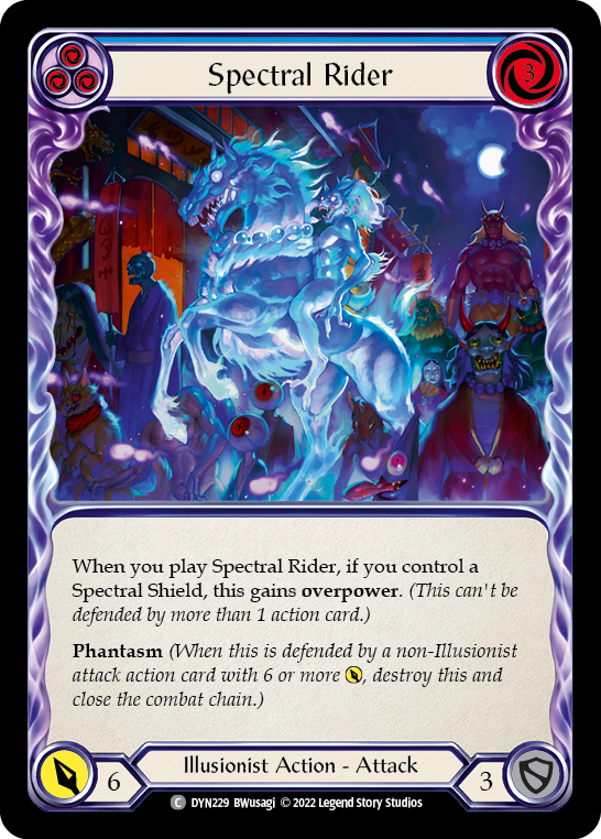 Spectral Rider (Blue) [DYN229] (Dynasty)  Rainbow Foil | Pegasus Games WI