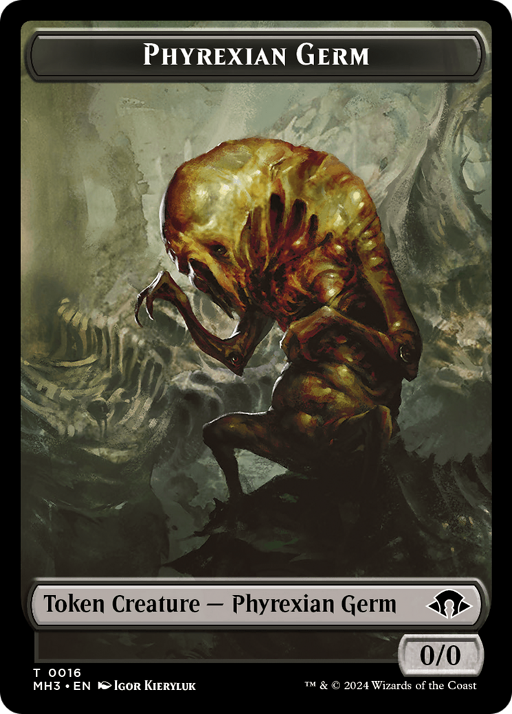 Phyrexian Germ // Phyrexian Wurm (0018) Double-Sided Token [Modern Horizons 3 Tokens] | Pegasus Games WI