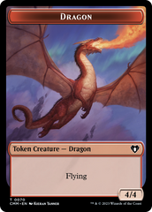 Dragon // Kor Ally Double-Sided Token [Commander Masters Tokens] | Pegasus Games WI