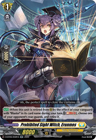 Prohibited Sight Witch, Erunmes (D-BT05/032EN) [Triumphant Return of the Brave Heroes] | Pegasus Games WI
