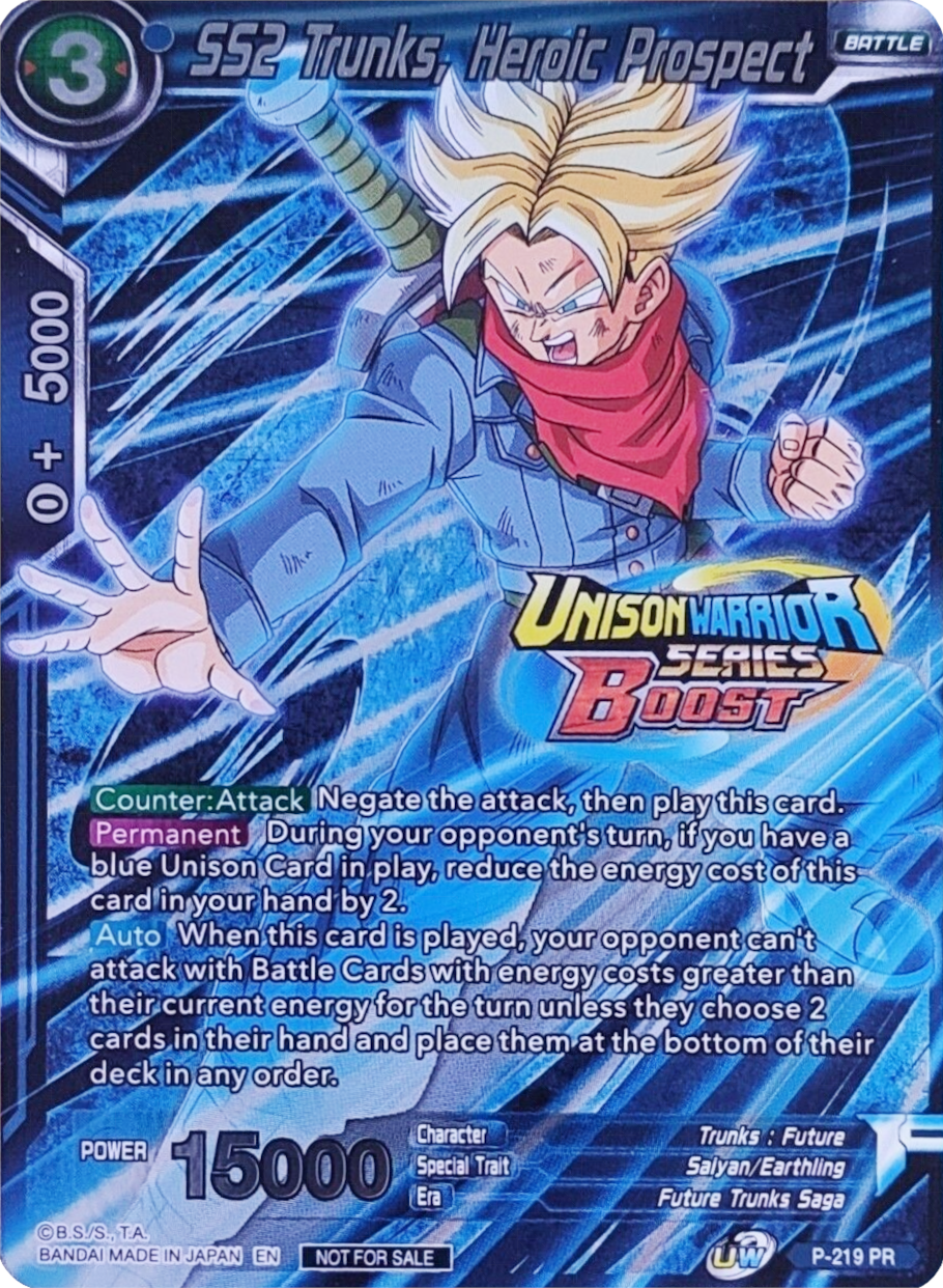 SS2 Trunks, Heroic Prospect (Event Pack 08 - Alternate Foil) (P-219) [Tournament Promotion Cards] | Pegasus Games WI