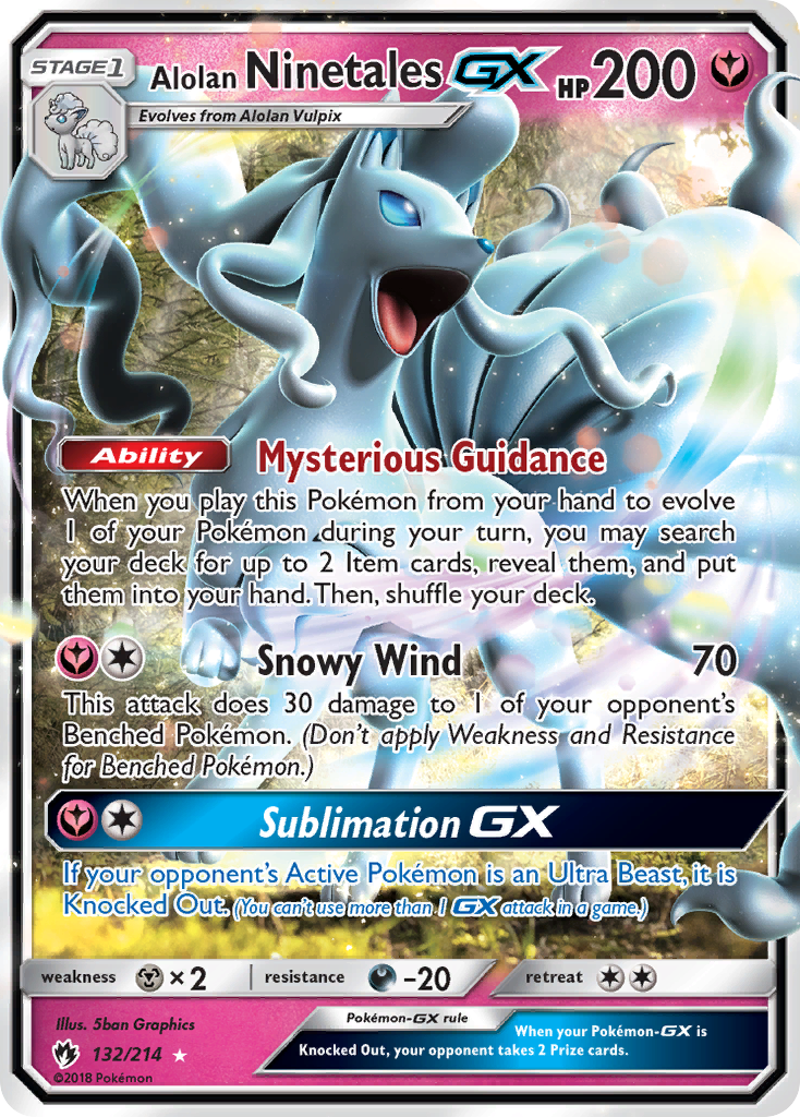 Alolan Ninetales GX (132/214) [Sun & Moon: Lost Thunder] | Pegasus Games WI