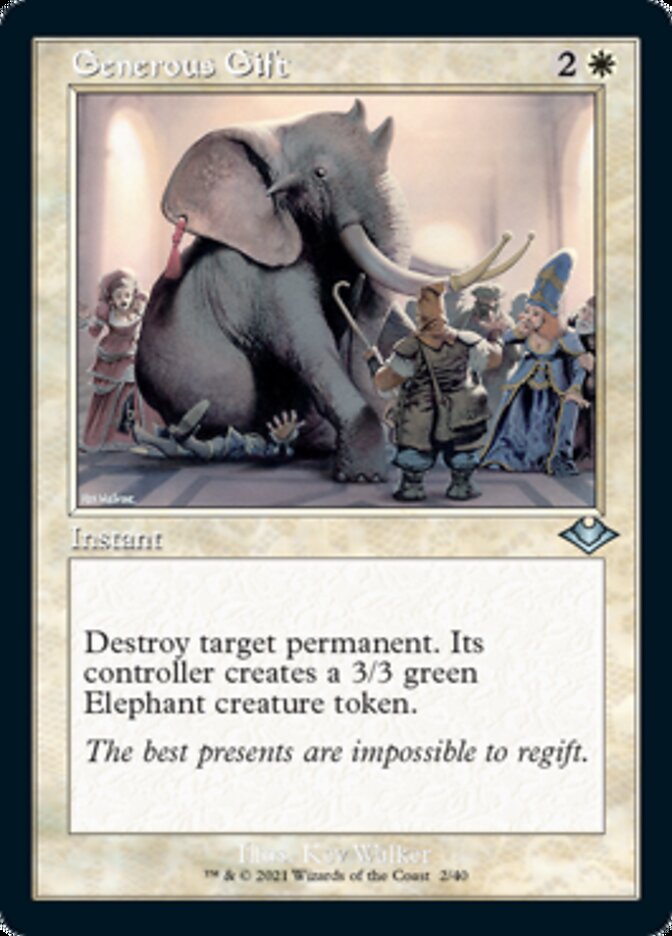 Generous Gift (Retro Foil Etched) [Modern Horizons] | Pegasus Games WI