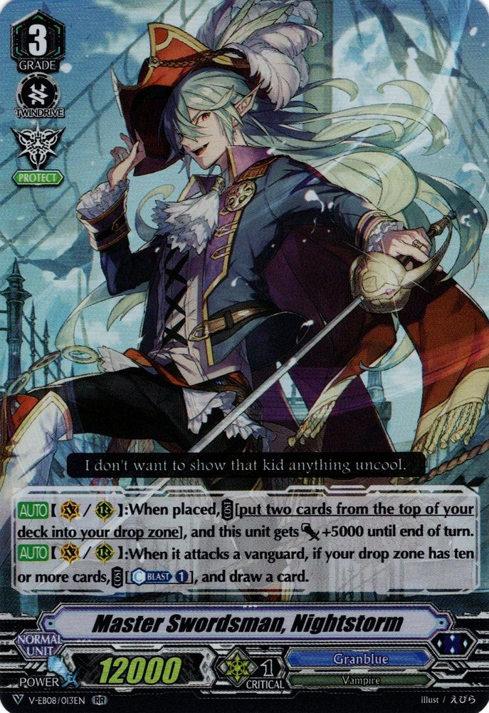 Master Swordsman, Nightstorm (V-EB08/013EN) [My Glorious Justice] | Pegasus Games WI