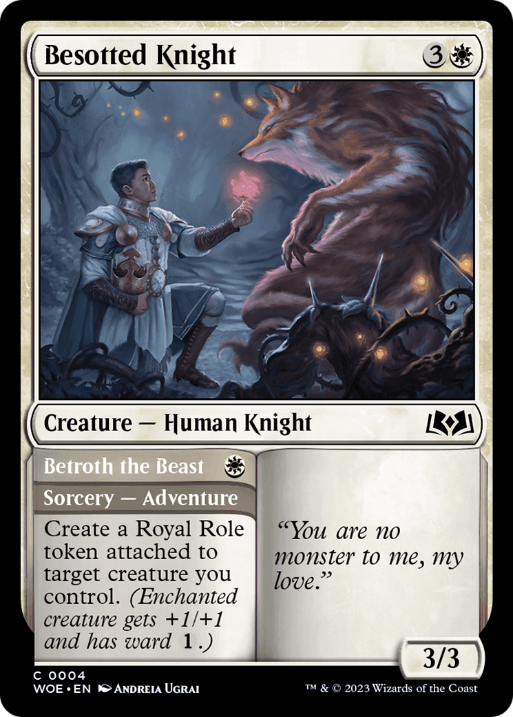 Besotted Knight // Betroth the Beast [Wilds of Eldraine] | Pegasus Games WI