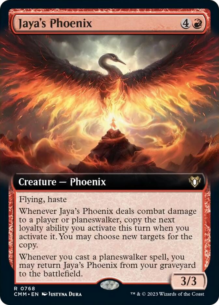 Jaya's Phoenix (Extended Art) [Commander Masters] | Pegasus Games WI