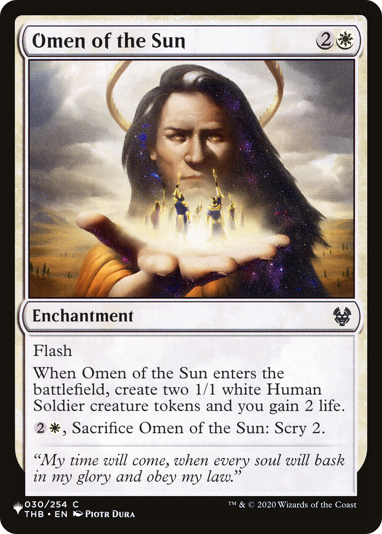 Omen of the Sun [The List Reprints] | Pegasus Games WI