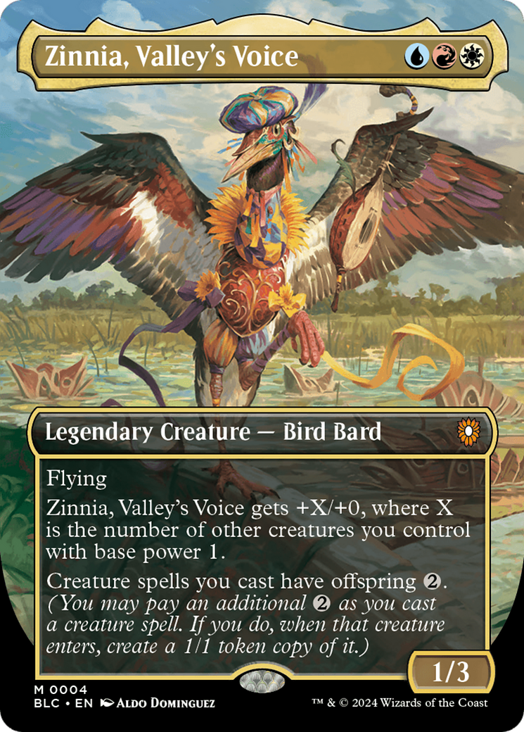 Zinnia, Valley's Voice (Borderless) [Bloomburrow Commander] | Pegasus Games WI