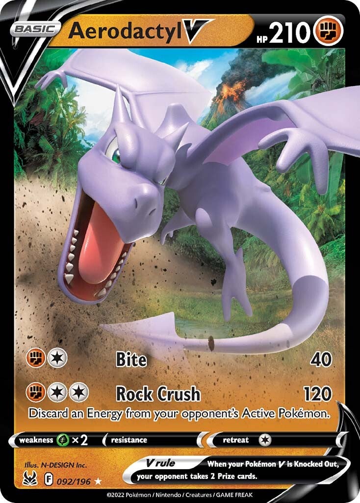 Aerodactyl V (092/196) [Sword & Shield: Lost Origin] | Pegasus Games WI