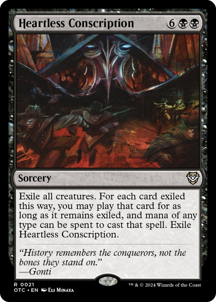 Heartless Conscription [Outlaws of Thunder Junction Commander] | Pegasus Games WI