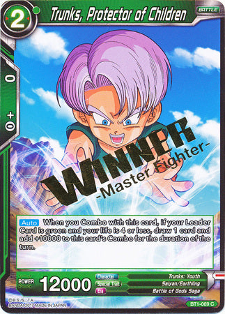 Trunks, Protector of Children (Winner Stamped) (BT1-069) [Tournament Promotion Cards] | Pegasus Games WI