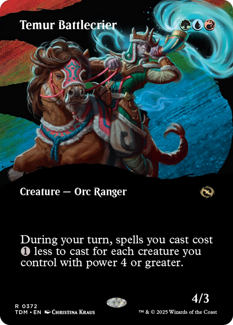 Temur Battlecrier (Borderless) [Tarkir: Dragonstorm] | Pegasus Games WI