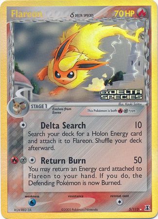 Flareon (5/113) (Delta Species) (Stamped) [EX: Delta Species] | Pegasus Games WI