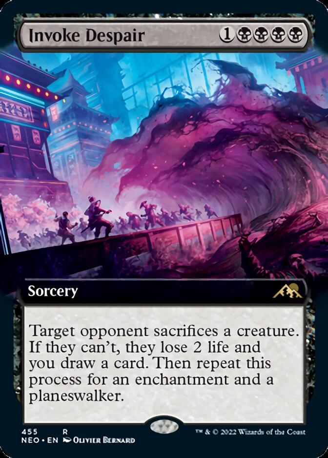 Invoke Despair (Extended Art) [Kamigawa: Neon Dynasty] | Pegasus Games WI