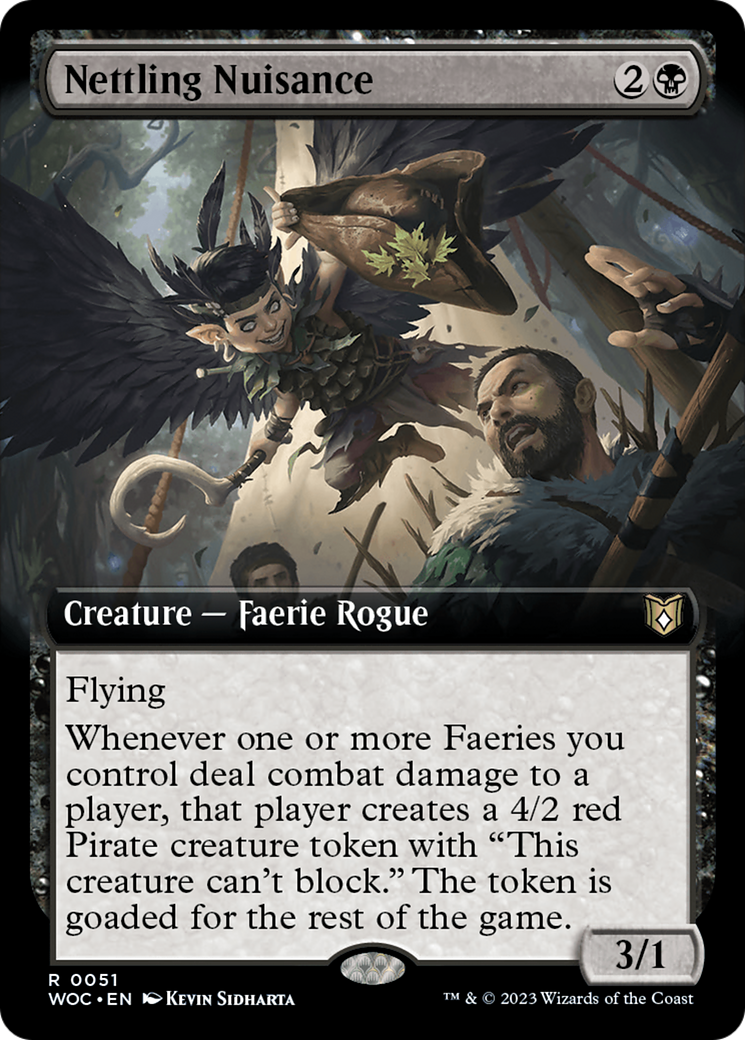 Nettling Nuisance (Extended Art) [Wilds of Eldraine Commander] | Pegasus Games WI