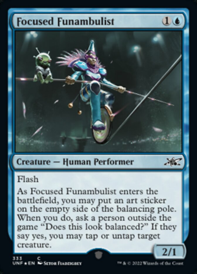 Focused Funambulist (Galaxy Foil) [Unfinity] | Pegasus Games WI