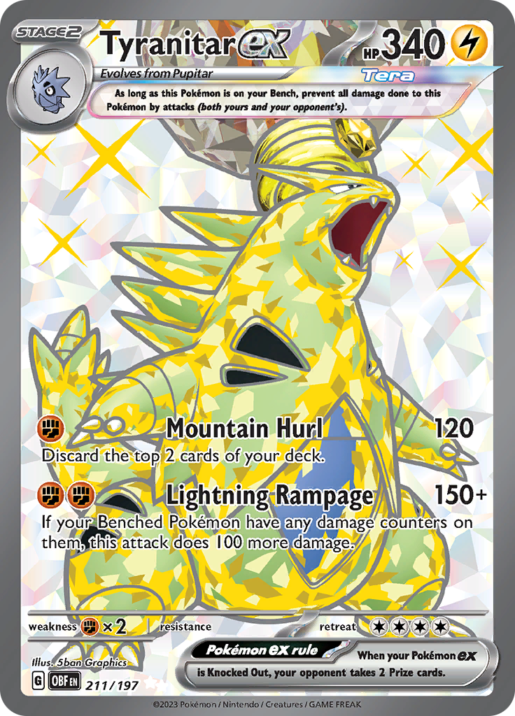 Tyranitar ex (211/197) [Scarlet & Violet: Obsidian Flames] | Pegasus Games WI