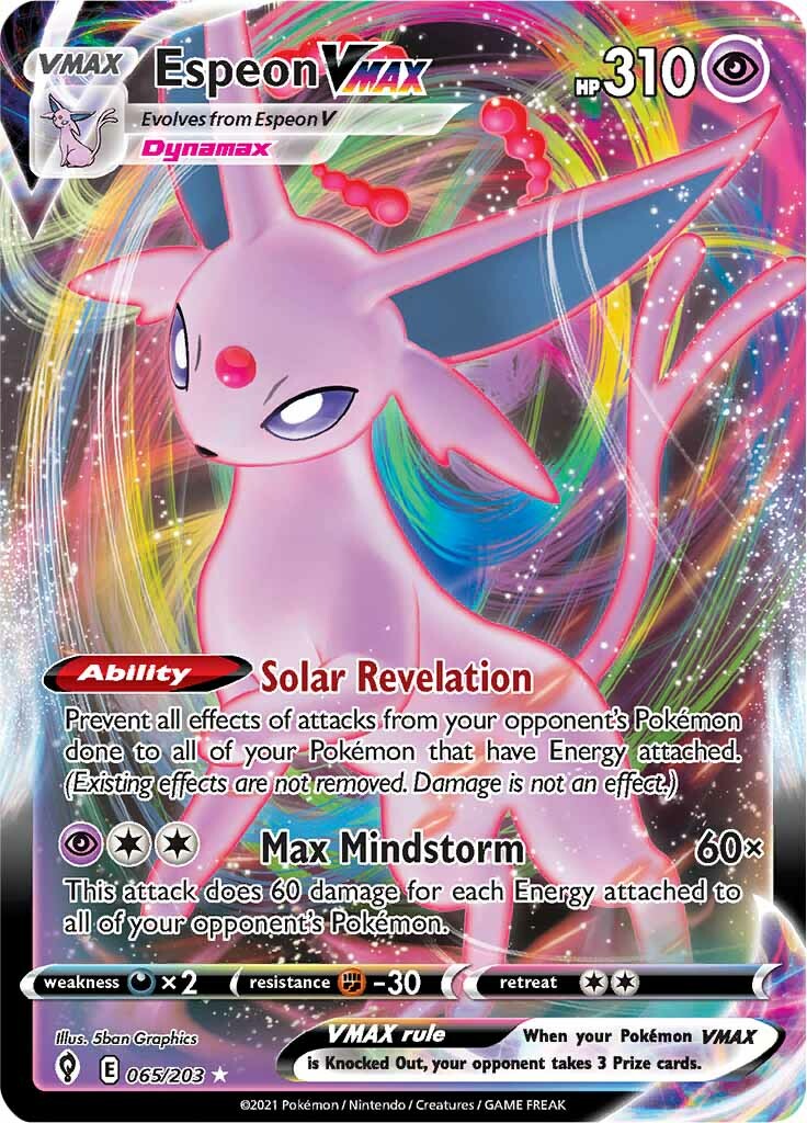 Espeon VMAX (065/203) [Sword & Shield: Evolving Skies] | Pegasus Games WI