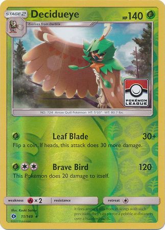 Decidueye (11/149) (League Promo) [Sun & Moon: Base Set] | Pegasus Games WI
