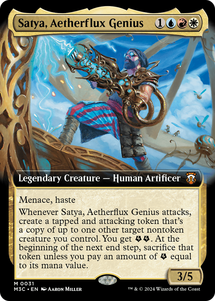 Satya, Aetherflux Genius (Extended Art) [Modern Horizons 3 Commander] | Pegasus Games WI